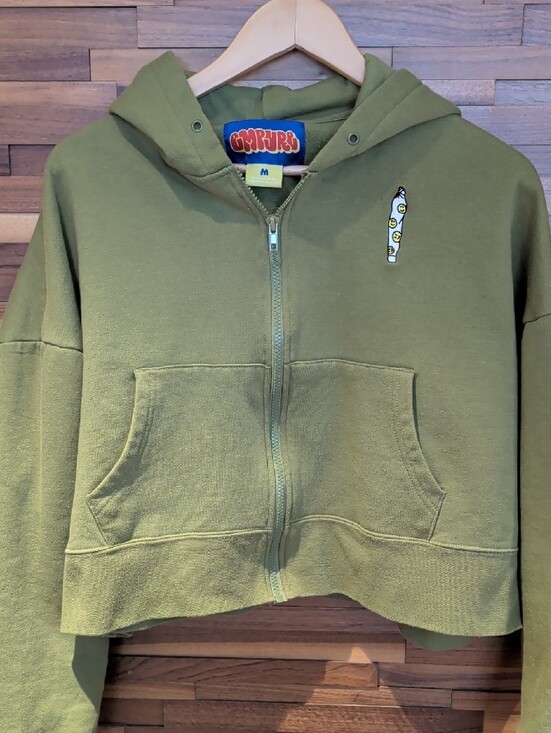 Empyre Tops - Empyre Happy Face Joint Women's Cropped Hoodie Size Medium